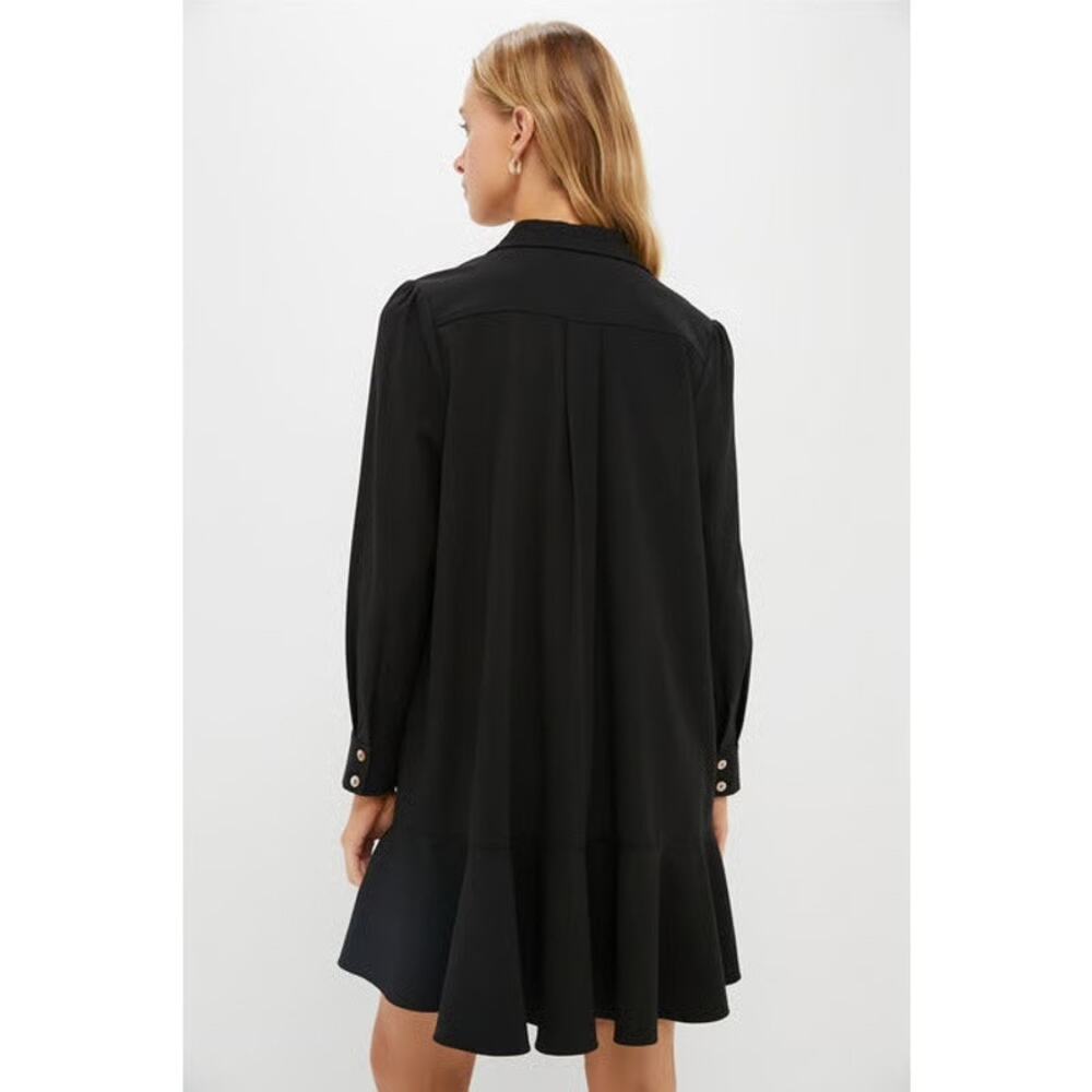 Tuckernuck Pomander Place Black Crepe Callahan Shirt Dress - Picture 2 of 8